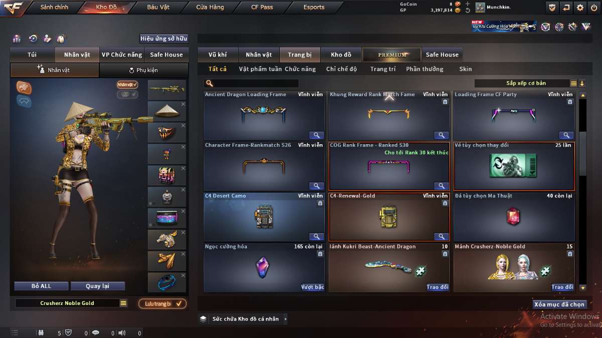 shop acc cf uy tin gia re